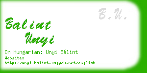 balint unyi business card