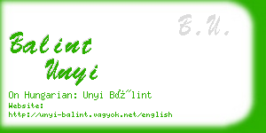 balint unyi business card